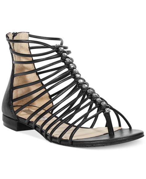 Inc International Concepts Womens Avah Flat Gladiator Sandals In Black