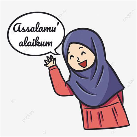 Assalamualaikum Cartoon Gekritzel Salam Assalamualaikum Karikatur