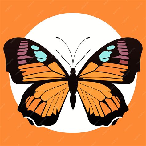 Premium Vector | Monarch butterfly minimalism artistic brilliance
