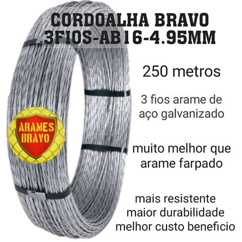 Cordoalha Fios A O Galvanizado X Mm Mm A O Galvanizado