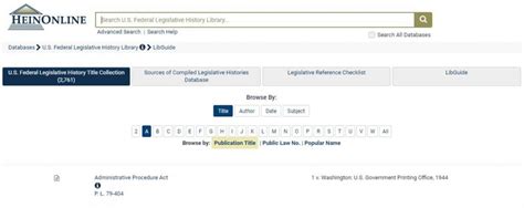 How To Locate A Legislative History Heinonline Knowledge Base