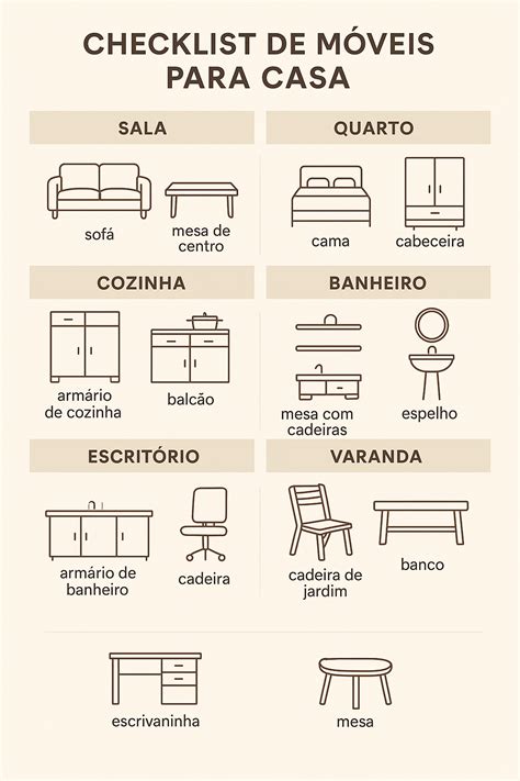 Lista de móveis para casa: confira o checklist completo