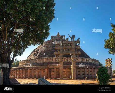 Sanchi Stupa Is A Buddhist Complex Famous For Its Great Stupa On A