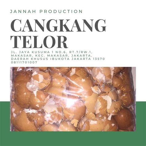 an advertisement for a food product called cangkang telor, with the title