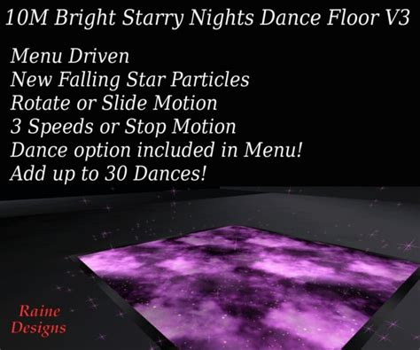 Second Life Marketplace - 10M Bright Starry Nights Dance Floor