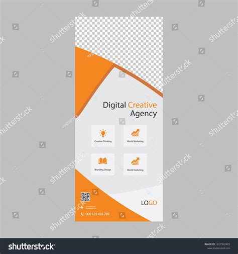 Vertical Banner Design Signboard Advertising Brochure Stock Vector ...