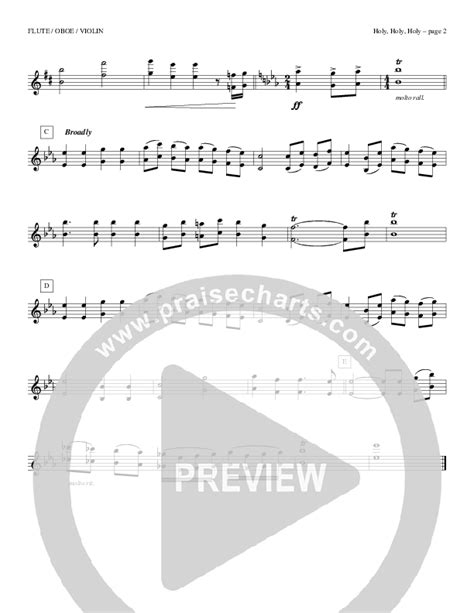 Holy Holy Holy Flute Oboe Sheet Music Pdf Todd Billingsley Praisecharts