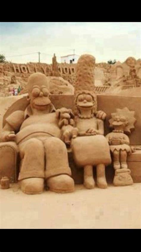 Simpsons Sand Art Sand Sculptures Sand Art Sculpture Clay