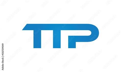 TTP letters Joined logo design connect letters with chin logo logotype icon concept Stock Vector ...