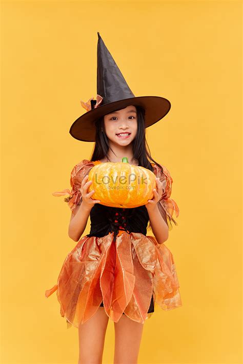 Halloween Pumpkin Color Monster Girl Picture And HD Photos | Free ...