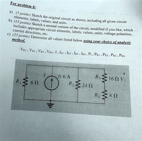 SOLVED For Problem 4 A 5 Points Sketch The Original Circuit As