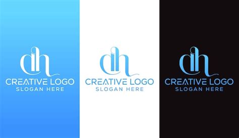 Premium Vector Initial Letter Dh Logo Design Monogram Creative Modern Sign Symbol Icon