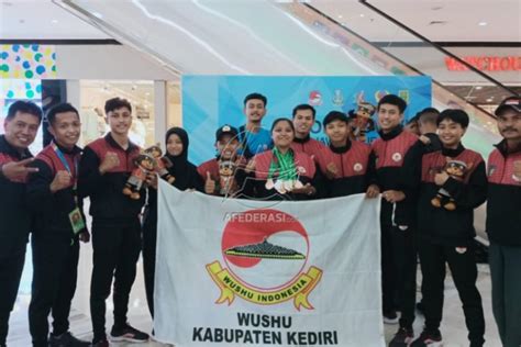 Kantongi 7 Medali Cabor Wushu Kabupaten Kediri Jadi Runner Up Porprov