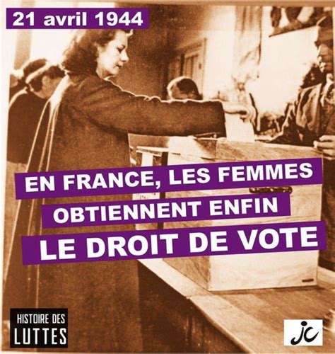 Avril Les Femmes Obtiennent Le Droit De Vote Rouge Cerise