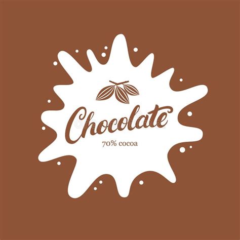 Chocolate Hand Written Lettering Logo Emblem Badge Or Label With