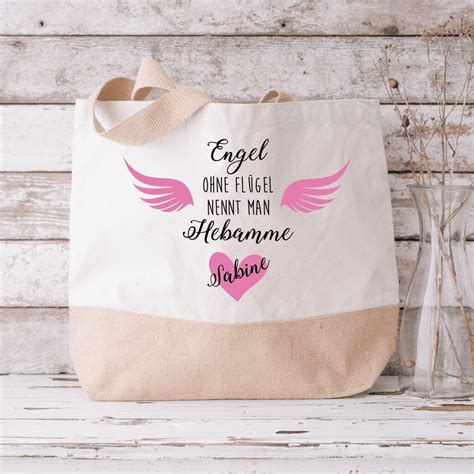 Personalisierte Jute Tasche Mit Name Shopper