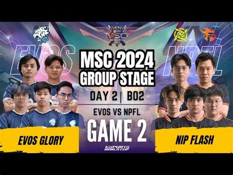 Evos Vs Npfl Evos Glory Vs Nip Flash Game Day Mlbb Msc X