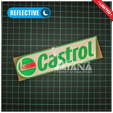 Jual Stiker Cutting Logo Castrol Reflektif Skotlet Nyala Shopee Indonesia