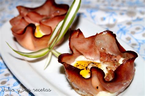 JULIA Y SUS RECETAS FLORES DE JAMÓN Y HUEVO DE CODORNIZ