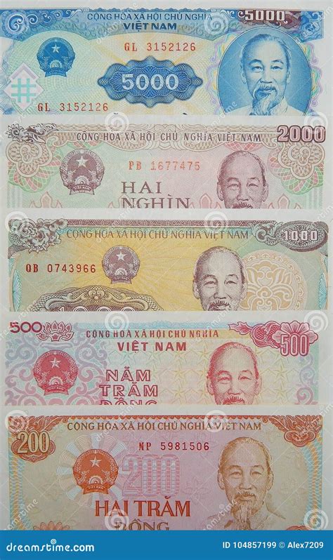 Banknotes Of Vietnam Paper Money Editorial Stock Image Image Of