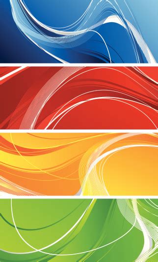 Four Abstract Vibrant Banners Stock Illustration Download Image Now