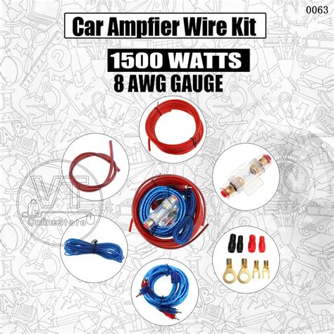 MDK Car Audio Subwoofer Amplifier Wiring Fuse Holder Wire Cable Kit