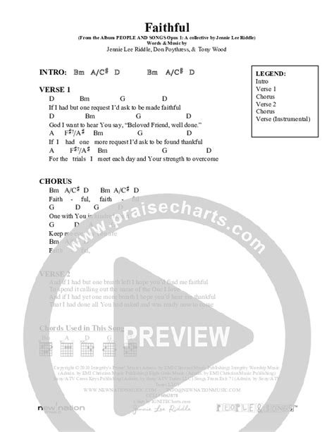 Faithful Chords PDF Jennie Riddle People Songs PraiseCharts