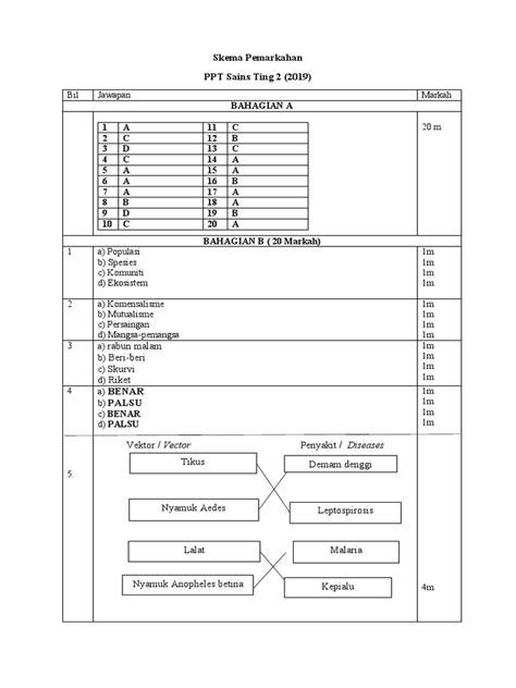 Skema Pemarkahan Ppt Sn T2 2019 Pdf