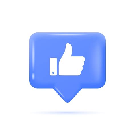 Premium Vector Glossy D Notification Icon Like Or Thumbs Up Icon For