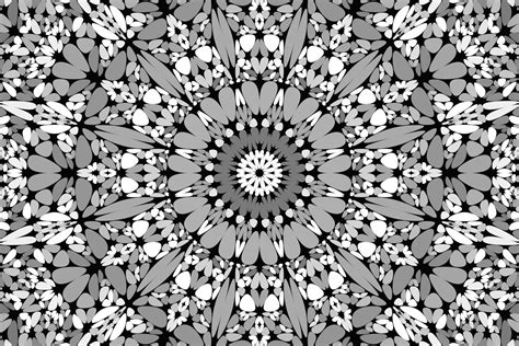 Grey Floral Mandala Background Graphic By Davidzydd · Creative Fabrica