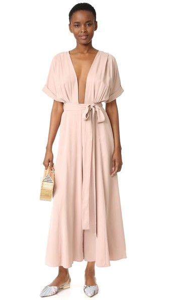 Mara Hoffman Brushed Modal Deep V Jumpsuit Going Out Dresses Maxi