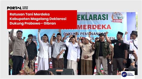 Ratusan Tani Merdeka Kabupaten Magelang Deklarasi Dukung Prabowo