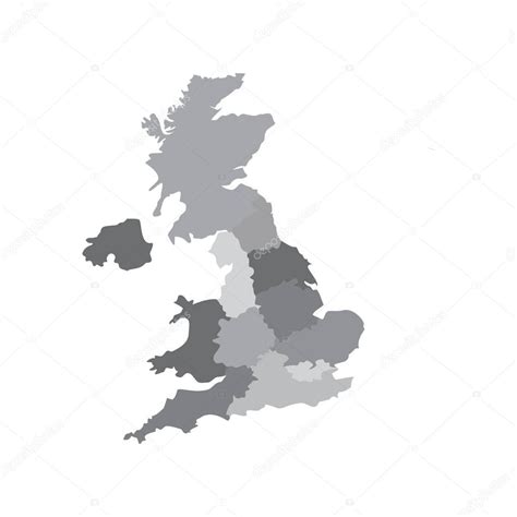 Pictures : the uk map | UK map regions — Stock Photo © viktorijareut ...