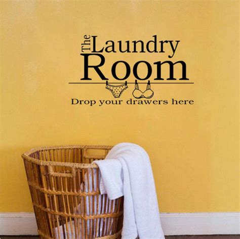 Zwgjwj 66cmx37 4cm Laundry Room Wall Decal Drop Your