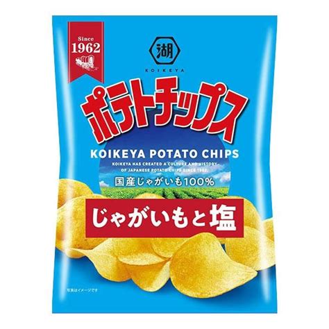 湖池屋 ポテトチップス じゃがいもと塩 60g 12コ入り 20230327発売 4901335116311