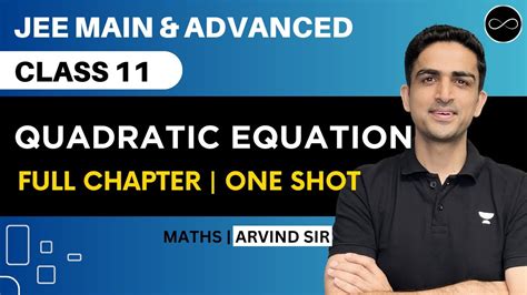 Quadratic Equations Class 11 One Shot Jee Main And Advanced Arvind Kalia Sir Youtube