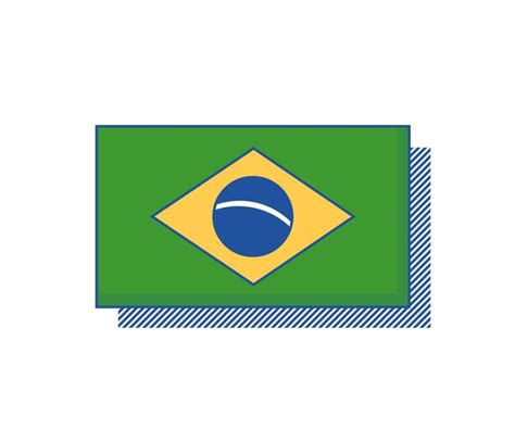 Premium Vector | Brazilian vector flag trendy design