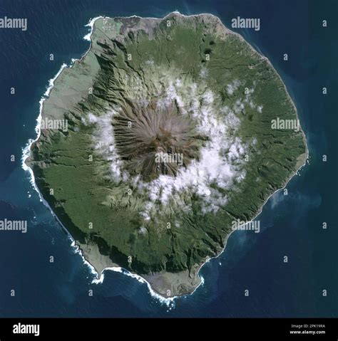 Tristan Da Cunha South Atlantic Ocean Satellite Image Stock Photo Alamy