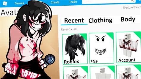 Making Friday Night Funkin Jeff The Killer A Roblox Account Fnf Youtube