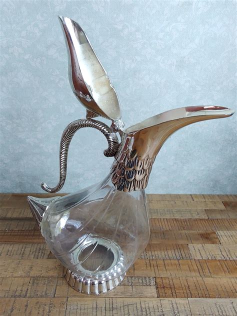 Vintage Duck Shaped Carafe Italian Wine Decanter Pitcher Etsy