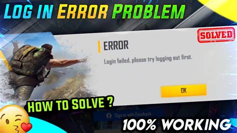 Free Fire Login Failed Please Try Logging Out First Free Fire Login