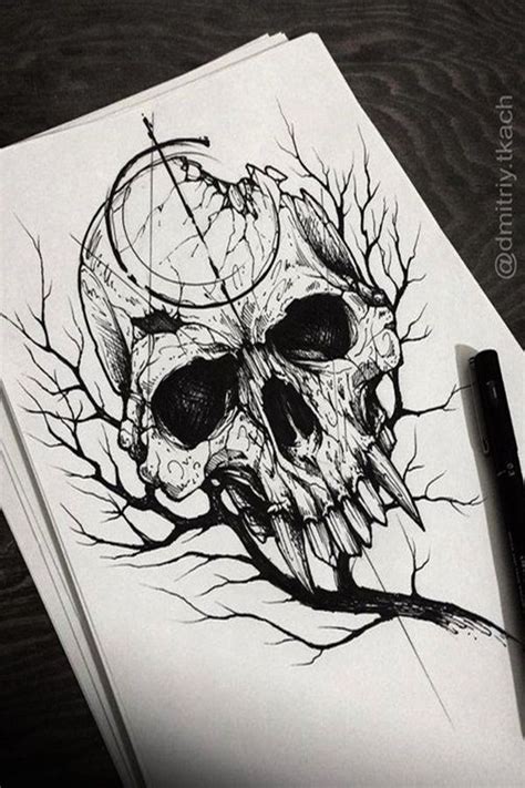 40 Imaginative Drawings Of Super Detailed Art Skull Tattoo Skull