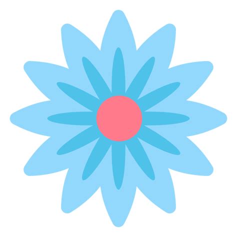 Design Png E Svg De Flor Azul Plana Para Camisetas