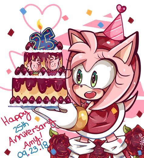 Happy 25th Anniversary Amy Rose By Piink Rose On Deviantart