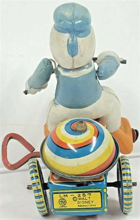 Antique S Disney Donald Duck Mechanical Tricycle Linemar Marx