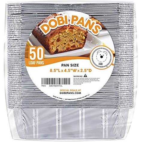 50 Pack Loaf Pans Disposable Aluminum Foil 2lb Bread Tins Standard Size X 744110658514 Ebay