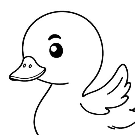 Premium Vector Cute Vector Illustration Duck Doodle For Toddlers