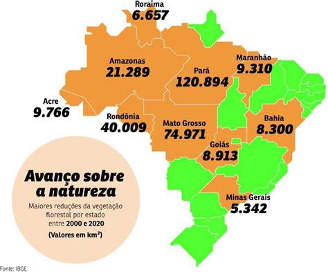 Biomas brasileiros devastados equivalem ao território de quatro estados