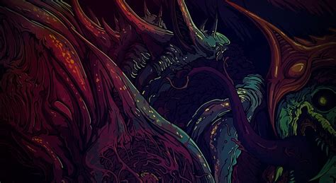 HD Wallpaper Hyper Beast Red And Blue Abstract Art Games Other