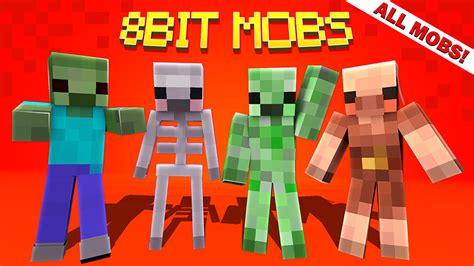 8Bit Mobs By HeroPixels Minecraft Skin Pack Minecraft Bedrock